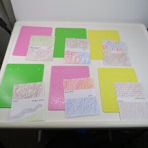Fiskars Texture (6) Plates (thick) 7x5.75"  (12) DIFFERENT DESIGNS #3